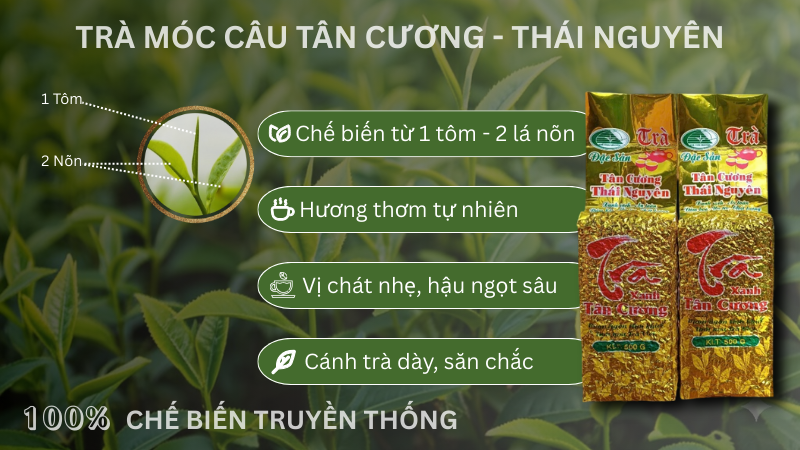 Thông tin sản phẩm trà móc câu Tân Cương Thái Nguyên